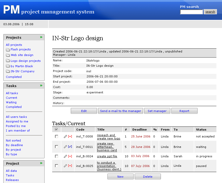 Project view